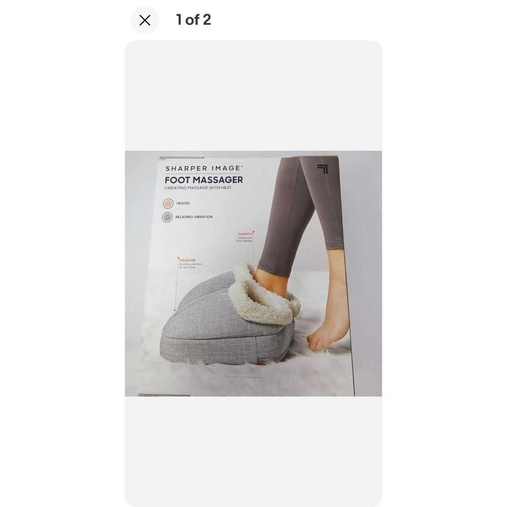 SHARPER IMAGE FOOT MASSAGER VIBRATING MASSAGE WITH HEAT. Mothers Day Gift